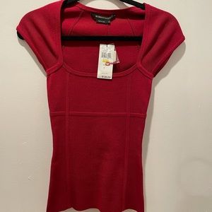 BCBGMaxazria Red Tight Top Size Medium